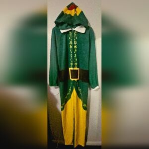NWT Buddy The Elf One Piece Union Suit Pajamas Costume Size Small